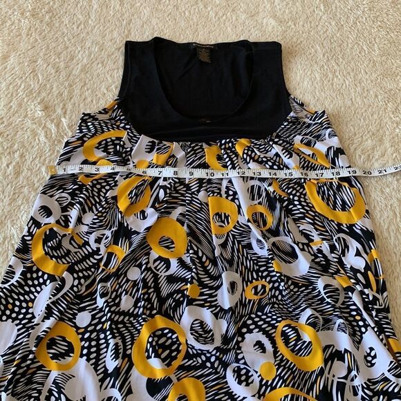 Susan Lawrence yellow black and white tent style dress - Picture 14 of 16